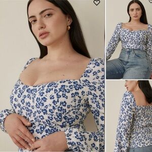 Reformation Reign Top in Milanesa Print